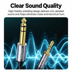 VegGieg V-A609 3.5mm Male To 6.5mm Male Audio Cable Phone Computer Amplifier Speaker Connection Cord, V-A609