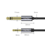 VegGieg V-A609 3.5mm Male To 6.5mm Male Audio Cable Phone Computer Amplifier Speaker Connection Cord, V-A609