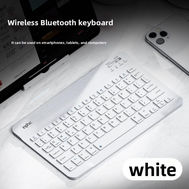 Inphic V750B Wireless Bluetooth Keyboard Silent Rechargeable for Laptop Tablet