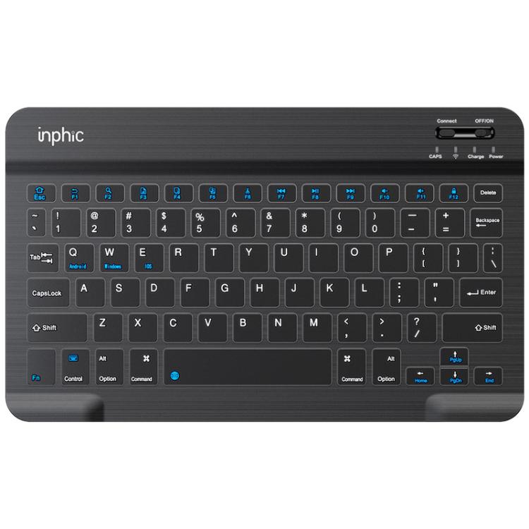 Inphic V750B Wireless Bluetooth Keyboard Silent Rechargeable for Laptop Tablet