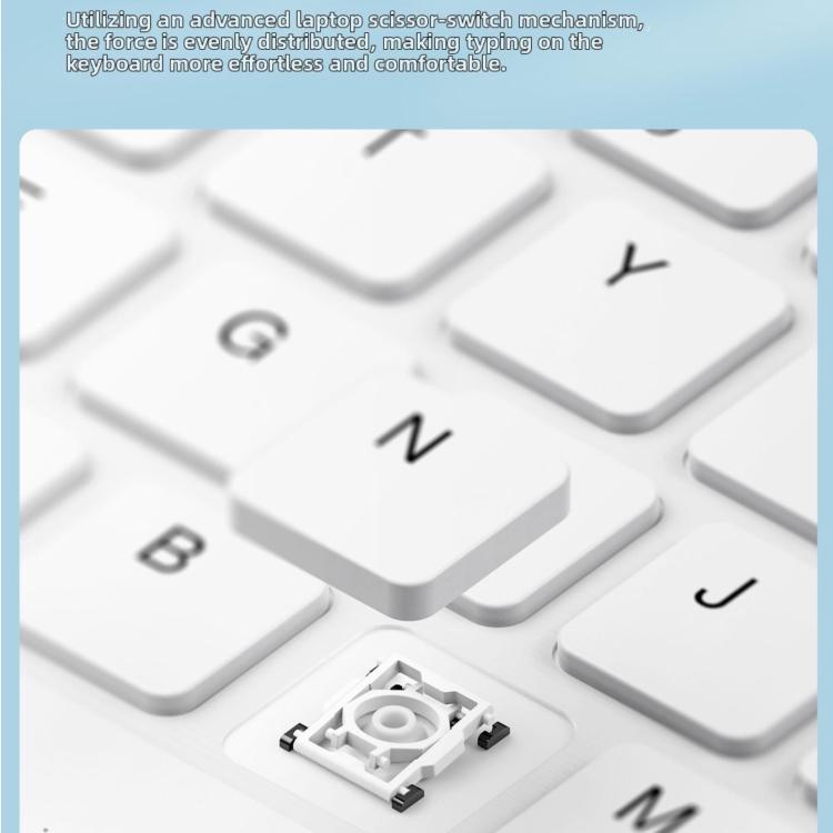 Inphic V750B Wireless Bluetooth Keyboard Silent Rechargeable for Laptop Tablet