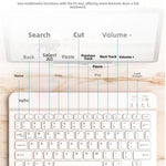 Inphic V750B Wireless Bluetooth Keyboard Silent Rechargeable for Laptop Tablet