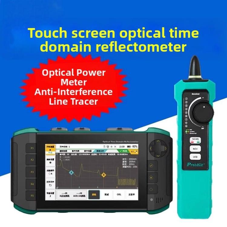 ProsKit MT-7650 OTDR Fiber Optic Tester & Cable Tracker Professional Network Fault Locator