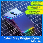 Inphic YC-CYBER Cyberpunk Wireless Mouse, Tri-Mode Bluetooth 5.0 & Wired Gaming Mouse with Rechargeable Battery, YC-CYBER