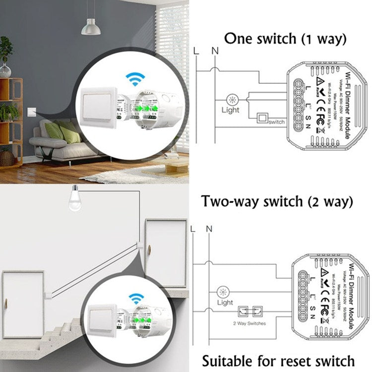 Dimmer WiFi nascosto per interruttore tradizionale a pulsante - immagine 4