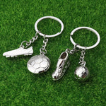 Portachiavi con scarpa da calcio in metallo 2 pezzi