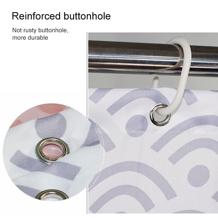 Tenda da bagno impermeabile con motivo geometrico