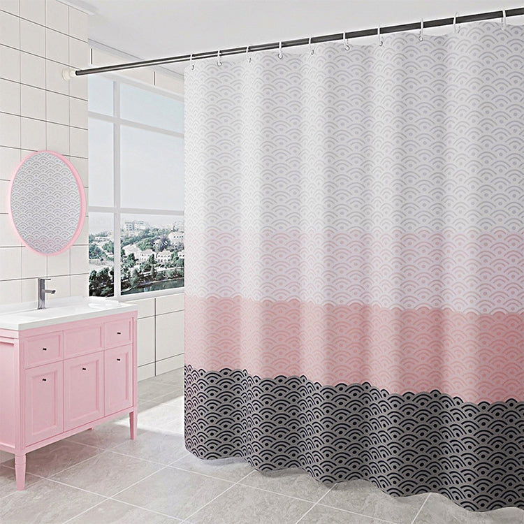 Tenda da bagno impermeabile con motivo geometrico