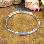 Braccialetto donna in argento tibetano vintage 6 cm