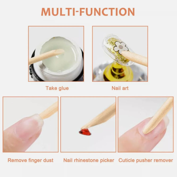 Set 3 bastoncini in legno per manicure