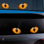 Set 10 Adesivi 3D Occhi di Gatto per Auto 10x8 cm