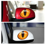 Set 10 Adesivi 3D Occhi di Gatto per Auto 10x8 cm
