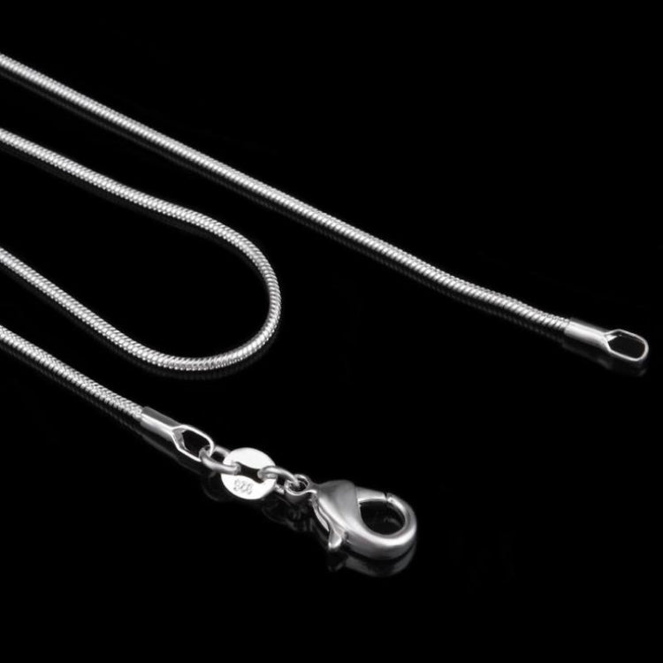 Collana sottile in osso di serpente placcato argento