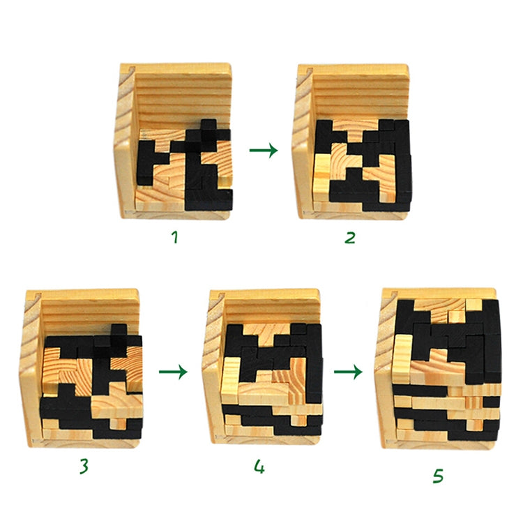 Puzzle 3D creativo Luban in legno 8x8x8 cm