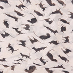 Sciarpa da donna in chiffon stampata con gatti 150x60 cm