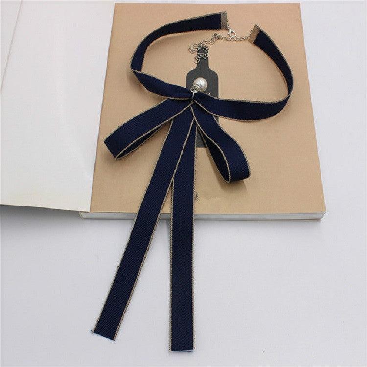 Papillon da donna con nodo a fiocco in nastro 16cm