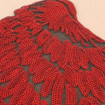 Patch adesive ali di piume con paillettes oro e argento