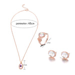 Set gioielli donna con collana e orecchini in cristallo e opale