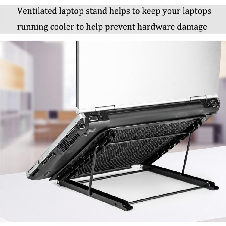 Supporto ventilato regolabile in rete metallica per laptop