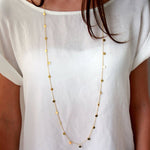 Collana lunga da donna in lega con catena estensibile