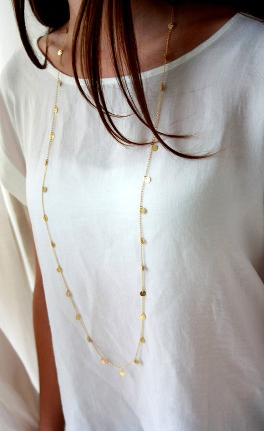 Collana lunga da donna in lega con catena estensibile