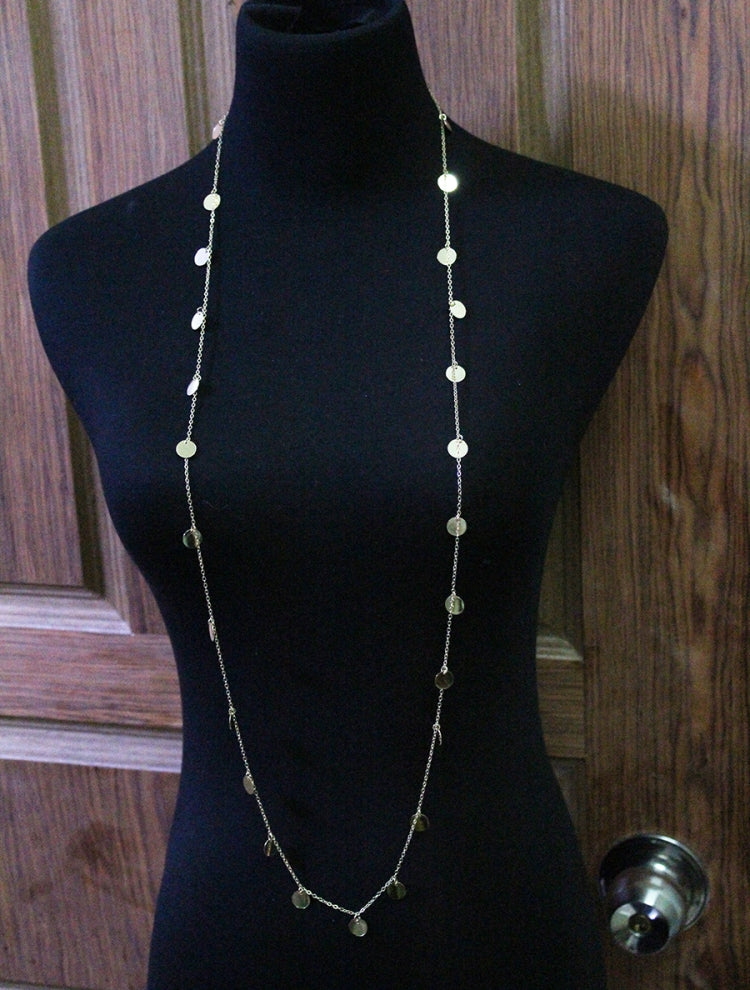 Collana lunga da donna in lega con catena estensibile