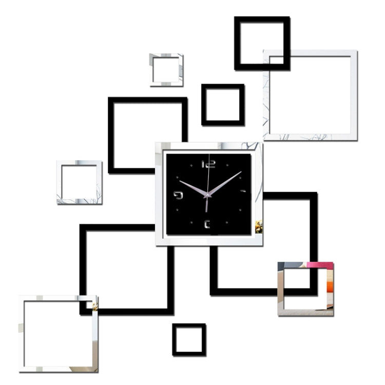 Orologio da parete quadrato acrilico specchio 80x80 cm