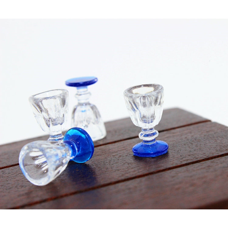 3 Mini Calici Trasparenti per Casa delle Bambole