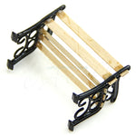Set 3 panchine in legno per casa delle bambole