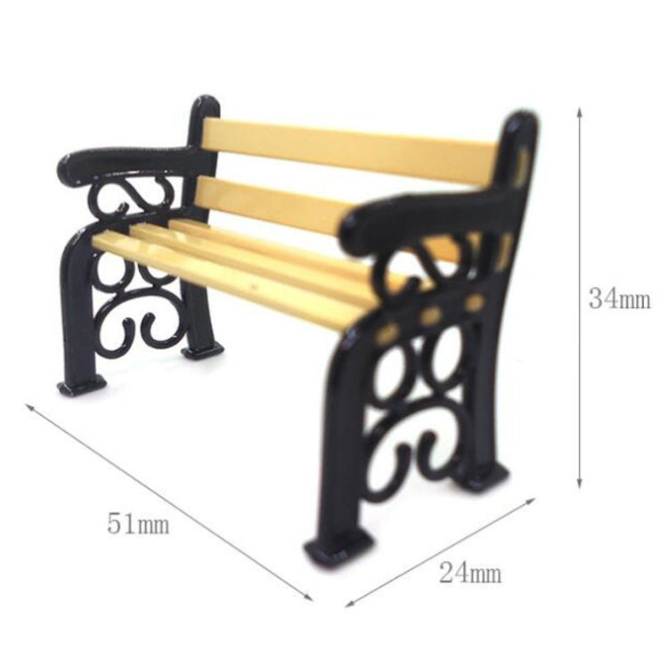 Set 3 panchine in legno per casa delle bambole