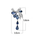 Spilla da donna con gocciolina annodata a farfalla 5,8x3 cm