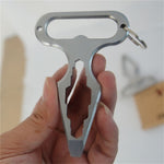 Mini strumento tattico multifunzione in acciaio inox 11x7x5 cm