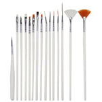 Set 15 pennelli e strumenti per nail art manicure