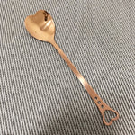 Cucchiaini da caffè in acciaio inox a forma di cuore