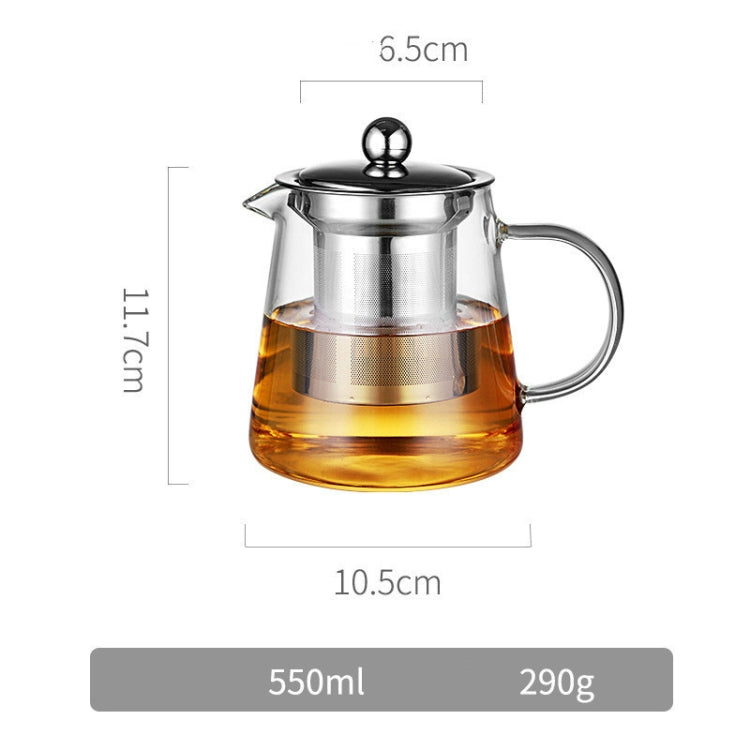 Teiera in vetro con filtro in acciaio inox 450-950ml