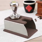 Polvere di caffè integrata con manico in legno massello 12cm