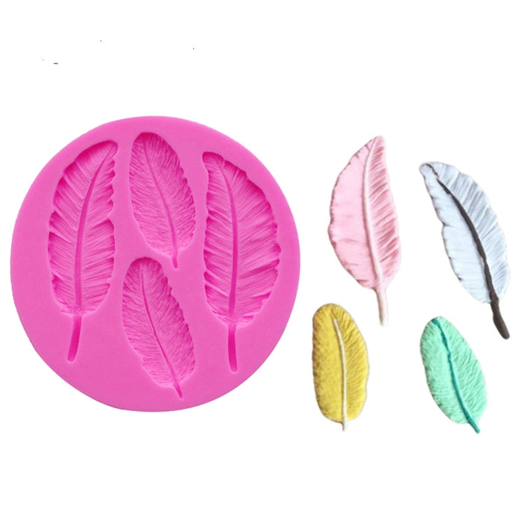 Stampo in silicone a forma di piuma 3 pezzi 9 cm