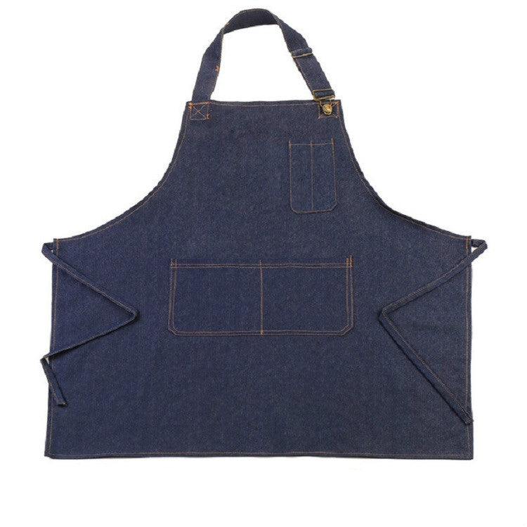 Grembiule in denim regolabile 78x70 cm