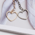 Cintura elegante con catena a cuore in metallo 103 cm