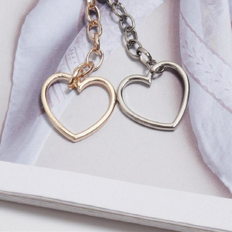 Cintura elegante con catena a cuore in metallo 103 cm