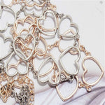 Cintura elegante con catena a cuore in metallo 103 cm