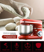 Impastatrice verticale da cucina 4L con paraspruzzi 1200W
