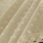 Asciugamano copritavolo in lino e pizzo 90x90-140x220 cm