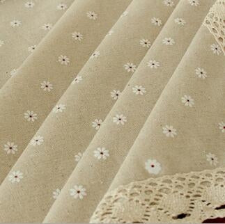 Asciugamano copritavolo in lino e pizzo 90x90-140x220 cm