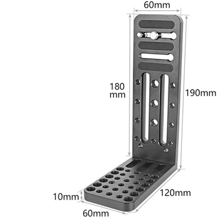 BXIN L130C Clapper verticale universale a forma di L SLR Treppiede Pan/tilt idraulico Piastra a sgancio rapido Adatto per stabilizzatore d'ombra, BEXIN L130C