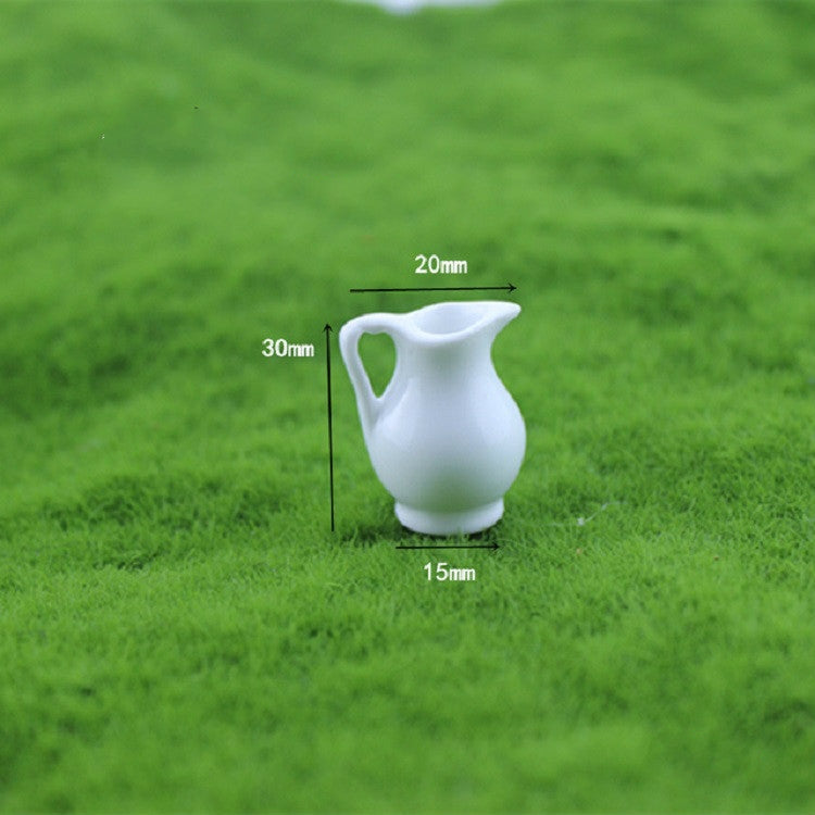 Set 3 vasi in ceramica per casa delle bambole miniatura