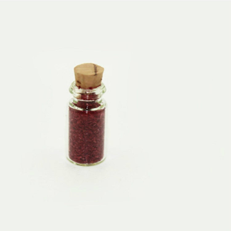 Set 4 bottiglie alimenti vetro miniatura casa bambole