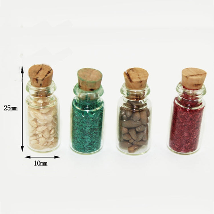 Set 4 bottiglie alimenti vetro miniatura casa bambole