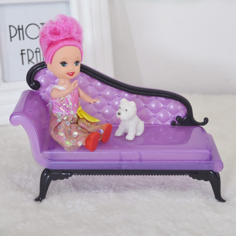 Set 3 accessori mobili casa bambole con divano 18x16x5 cm