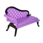 Set 3 accessori mobili casa bambole con divano 18x16x5 cm